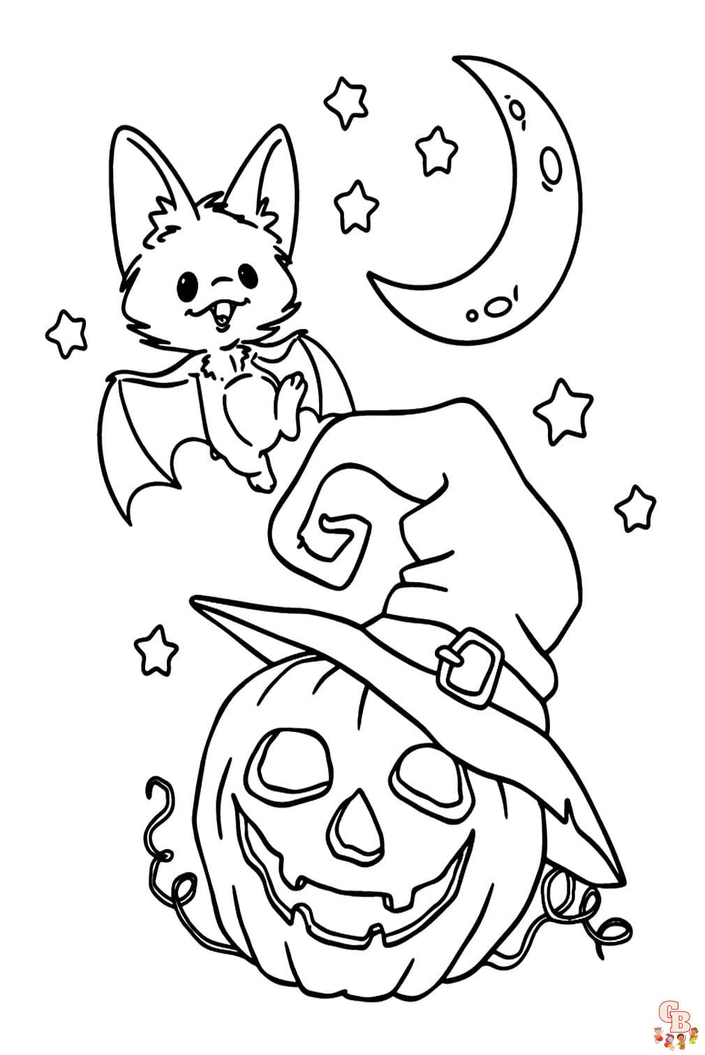 Coloriage Halloween Chauve Souris