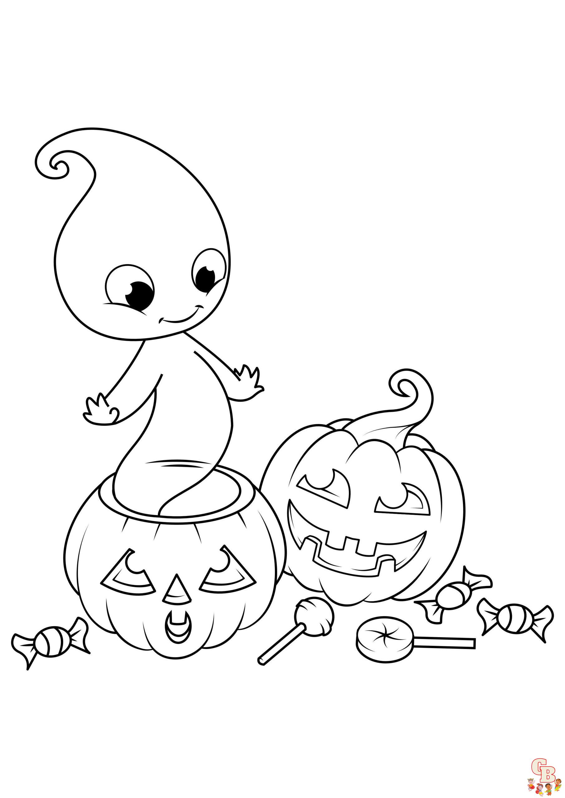 Coloriage Halloween Fantome