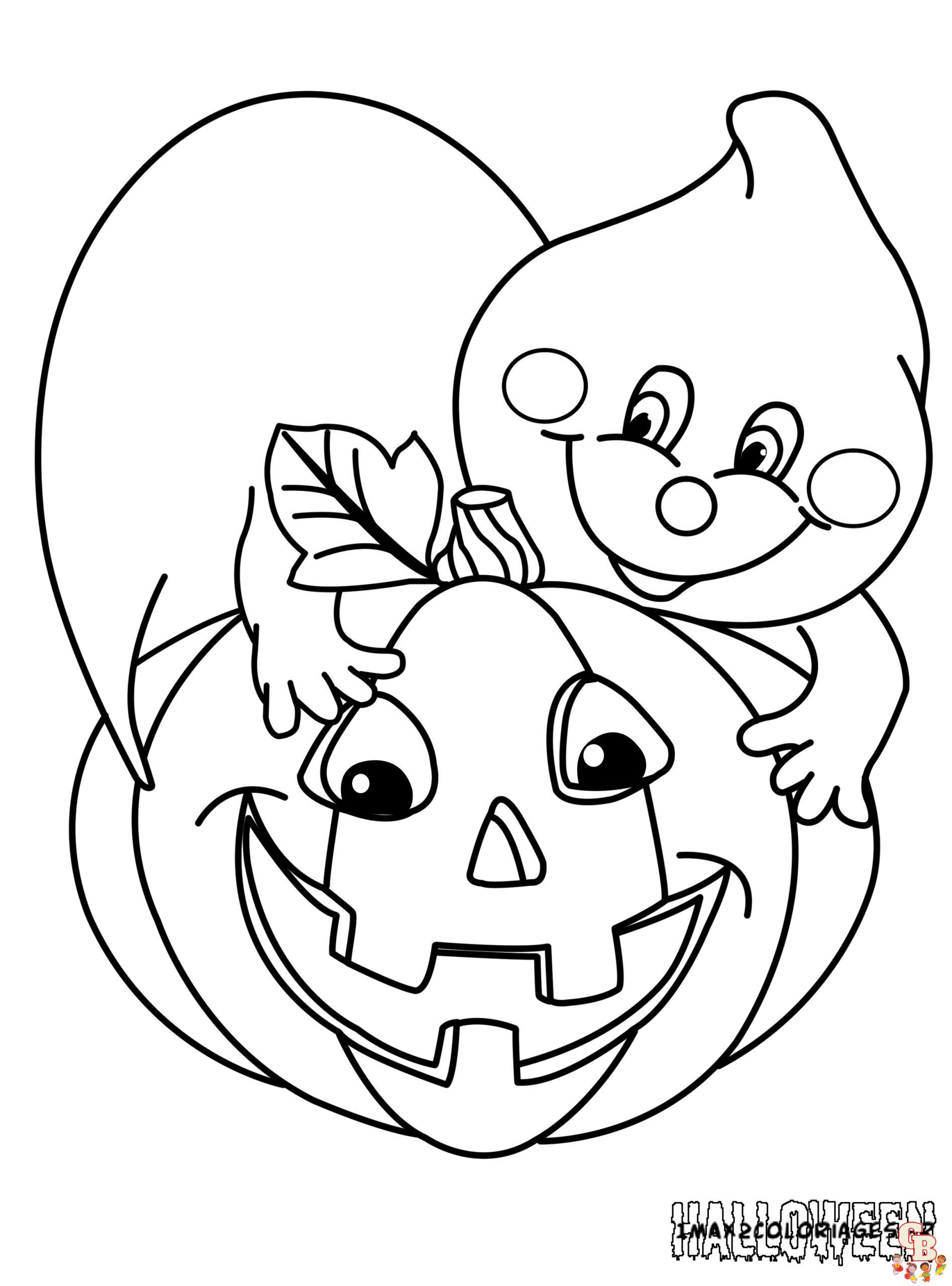 Coloriage Halloween Fantome