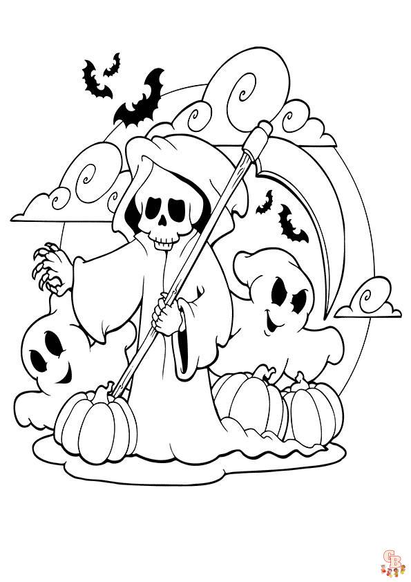 Coloriage Halloween Fantome