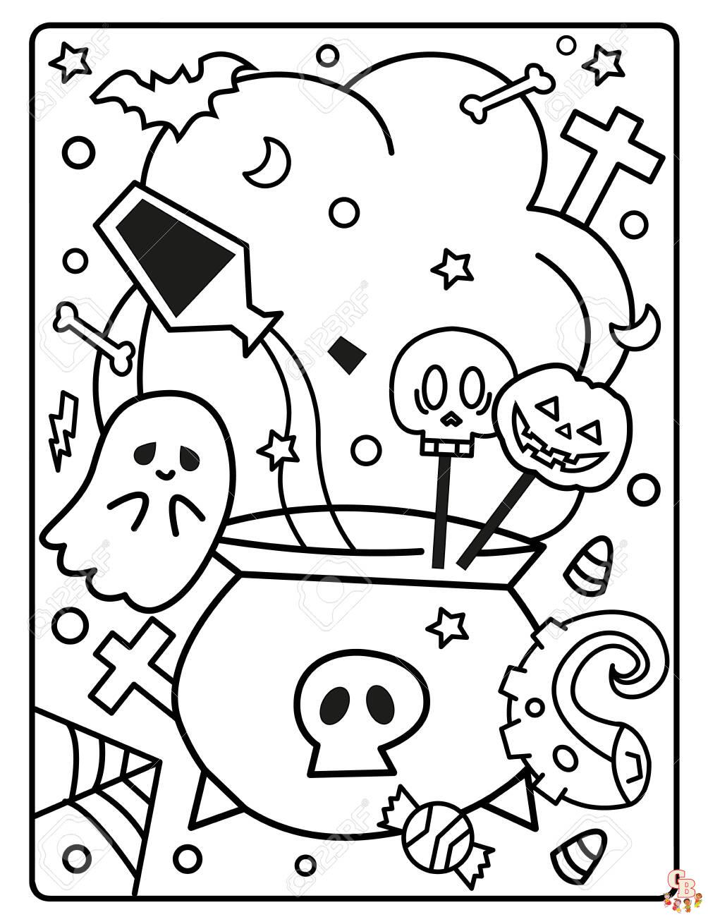 Coloriage Halloween Fantome