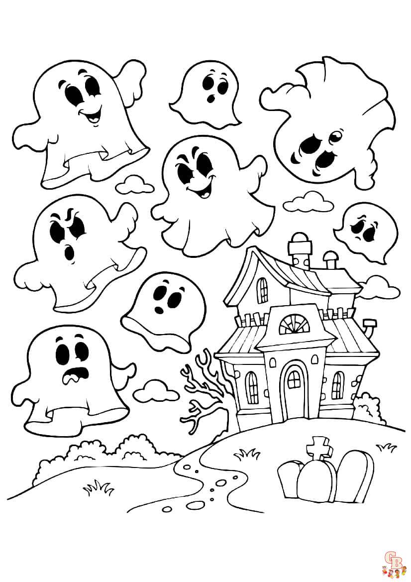 Coloriage Halloween Fantome