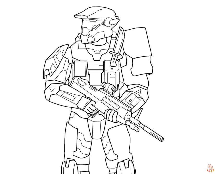 Coloriage Halo