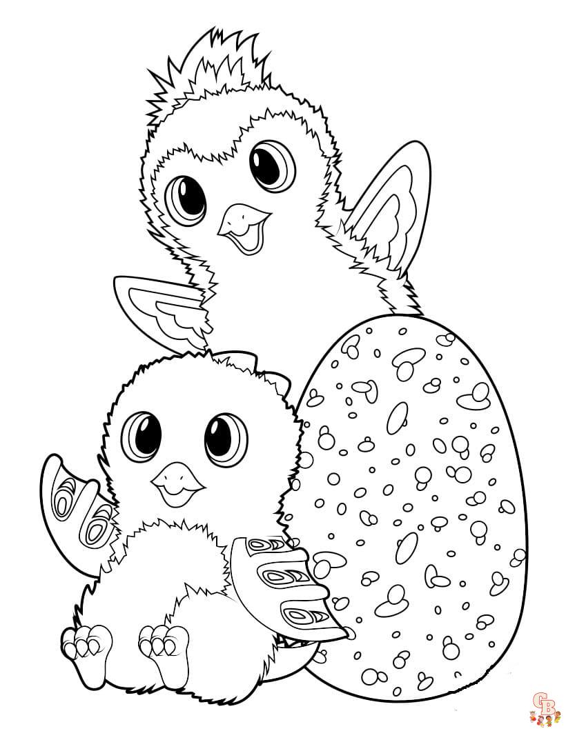 Coloriage Hatchimals