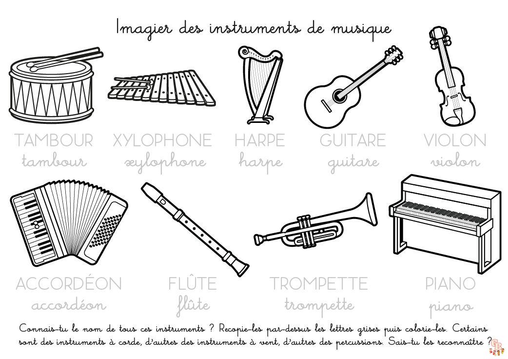 Coloriage Instruments