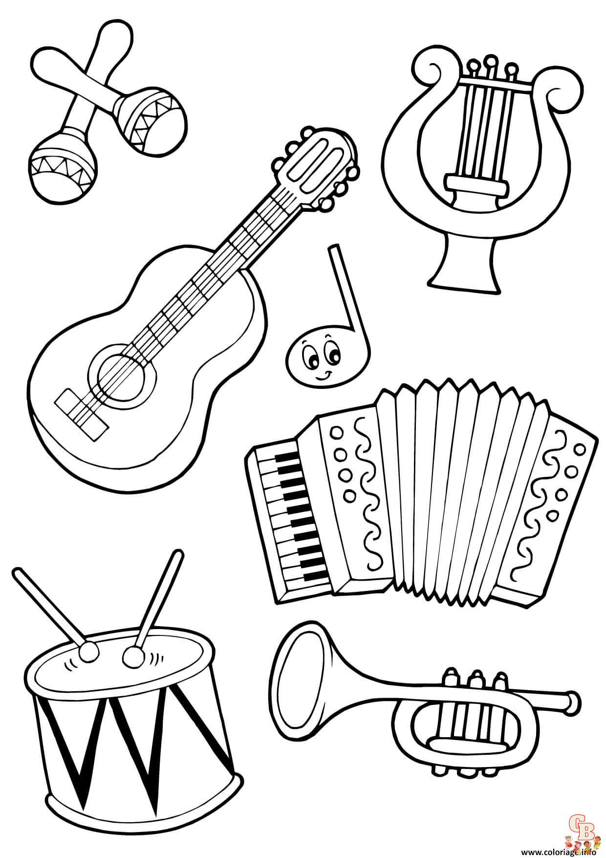 Coloriage Instruments