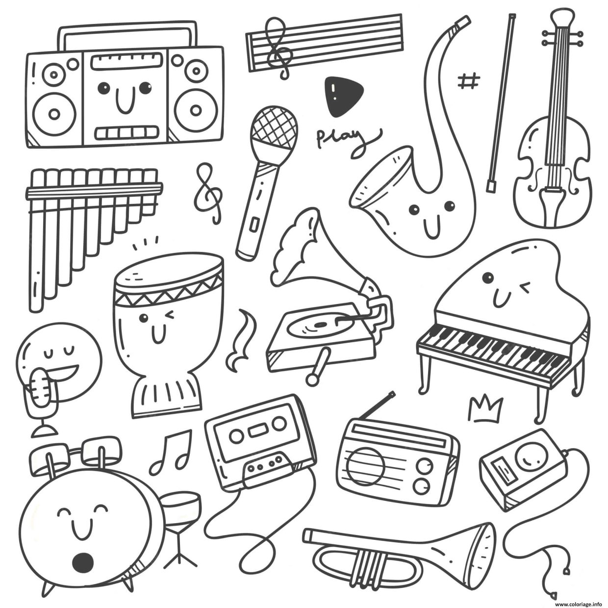 Coloriage Instruments