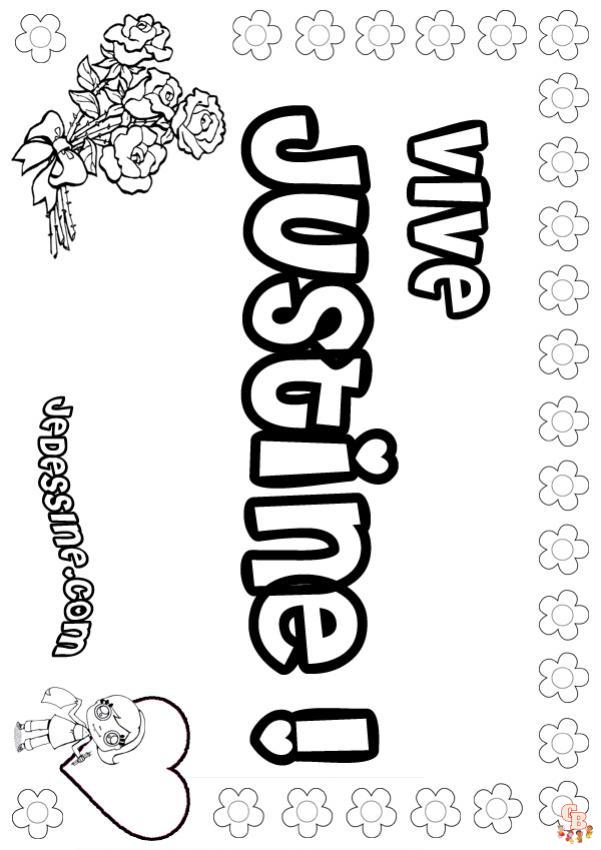 Coloriage Justine