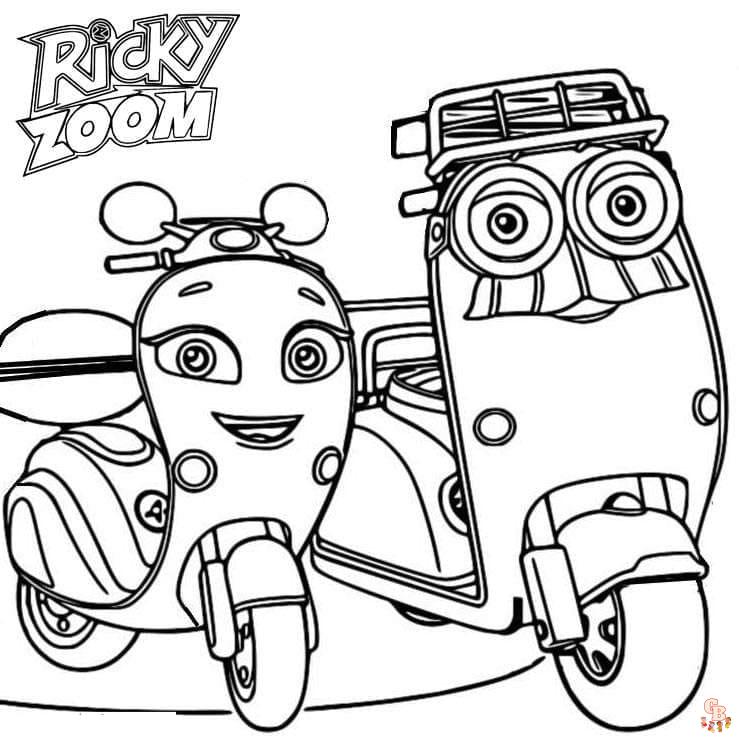 Coloriage La Bande Ricky Zoom