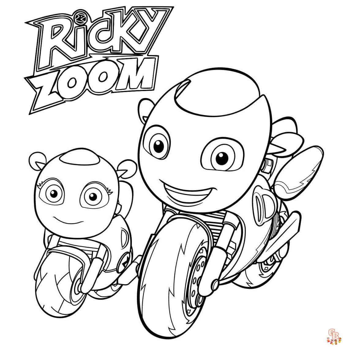 Coloriage La Bande Ricky Zoom