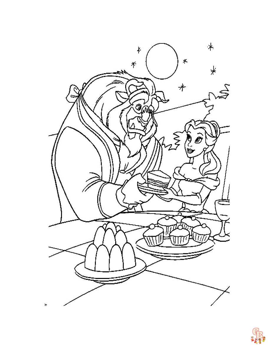 Coloriage La Belle Et La Bete