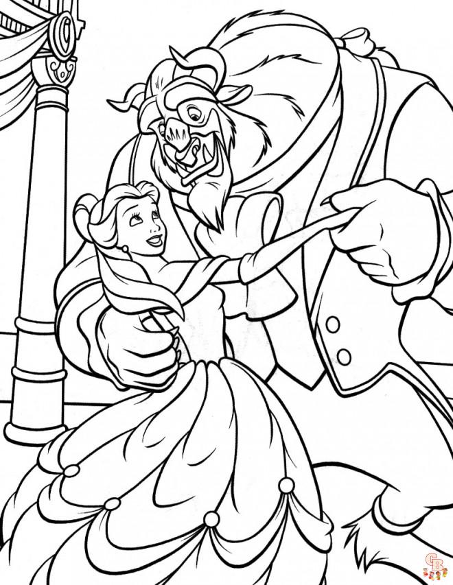 Coloriage La Belle Et La Bete