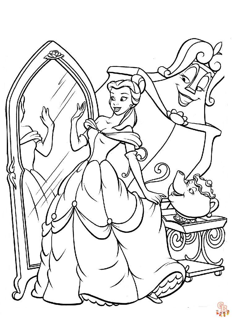 Coloriage La Belle Et La Bete