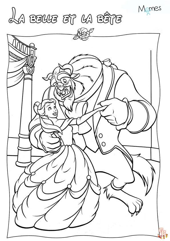 Coloriage La Belle Et La Bete