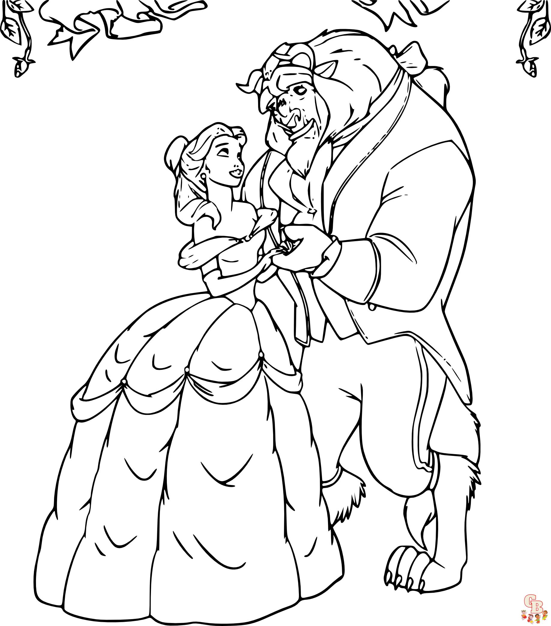 Coloriage La Belle Et La Bete