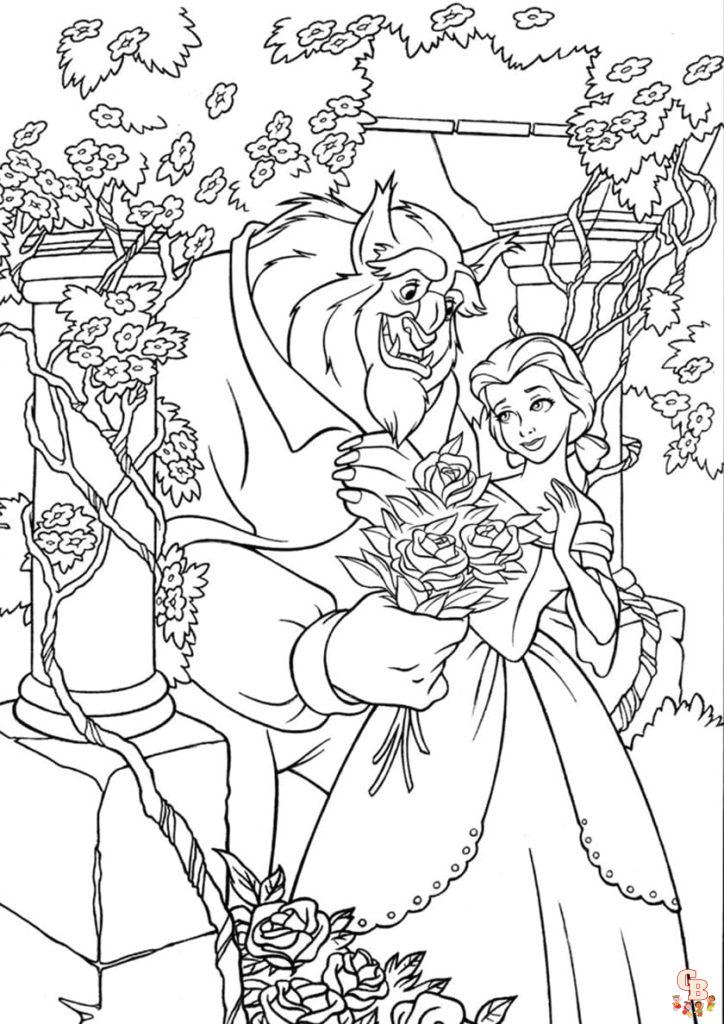 Coloriage La Belle Et La Bete