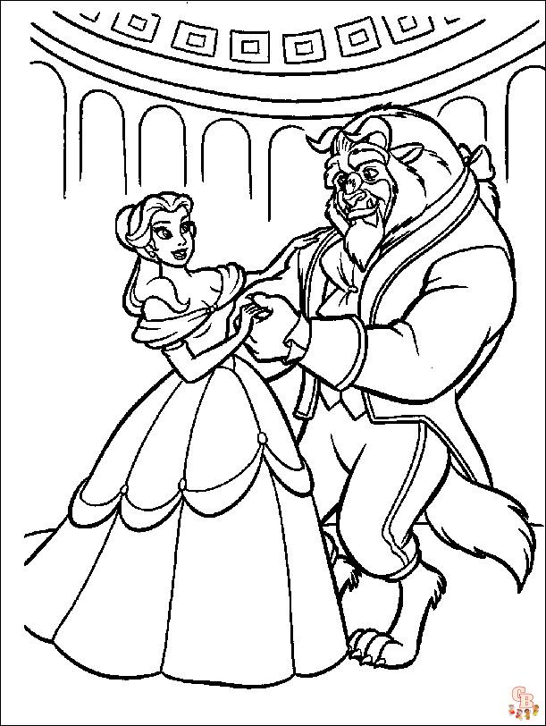 Coloriage La Belle Et La Bete