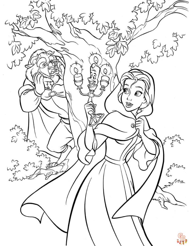 Coloriage La Belle Et La Bete