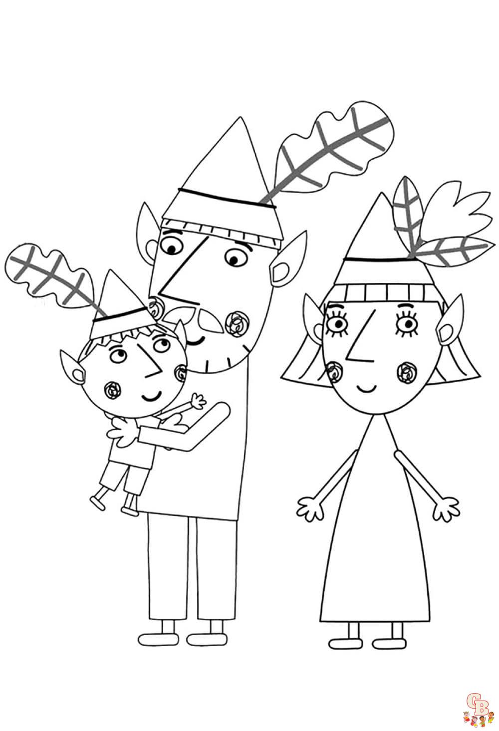 Coloriage Le Petit Royaume De Ben Et Holly