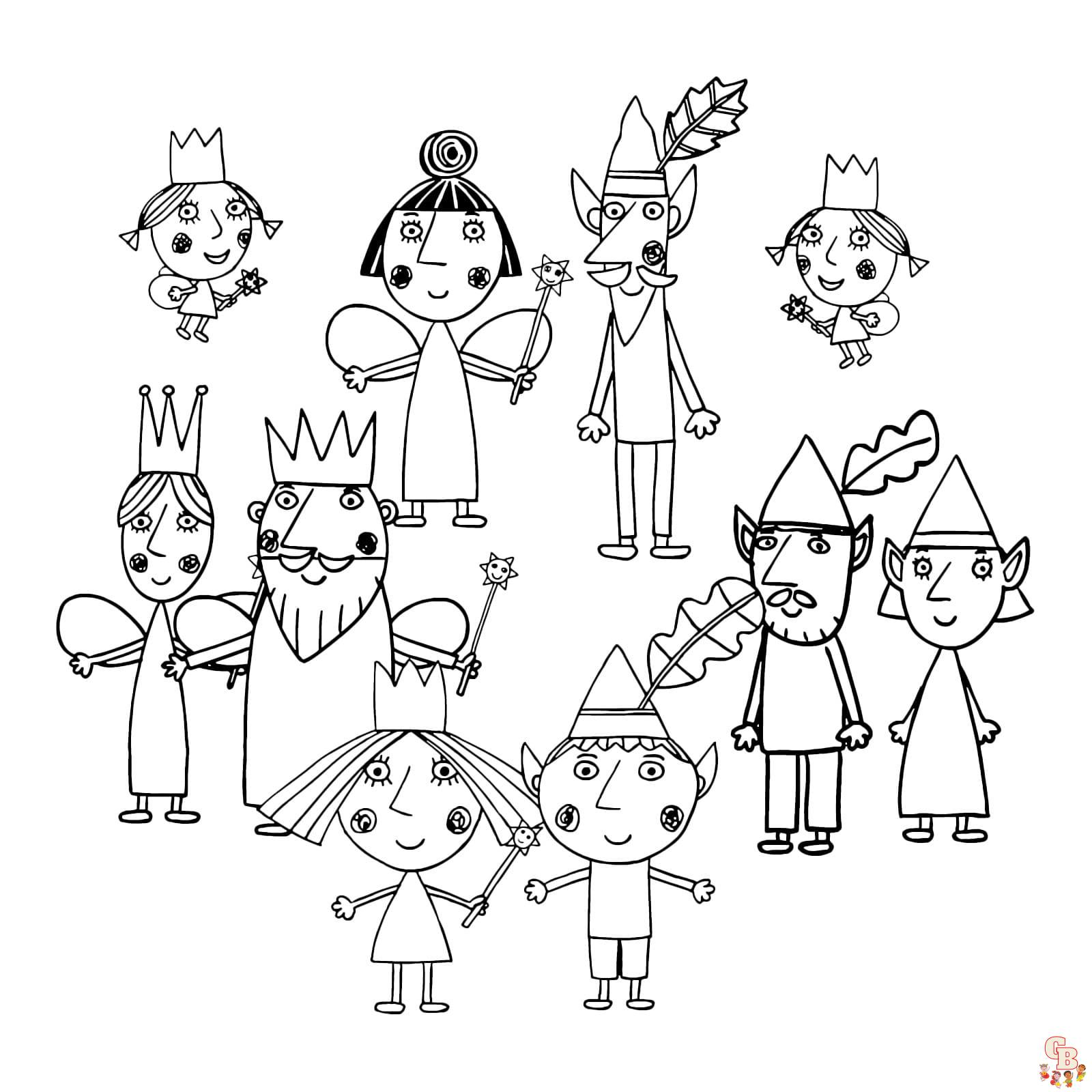 Coloriage Le Petit Royaume De Ben Et Holly