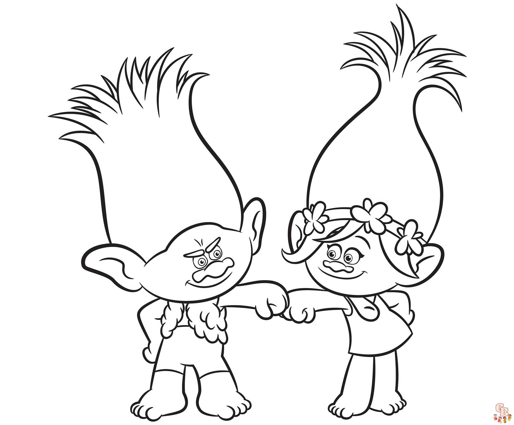 Coloriage Les Trolls