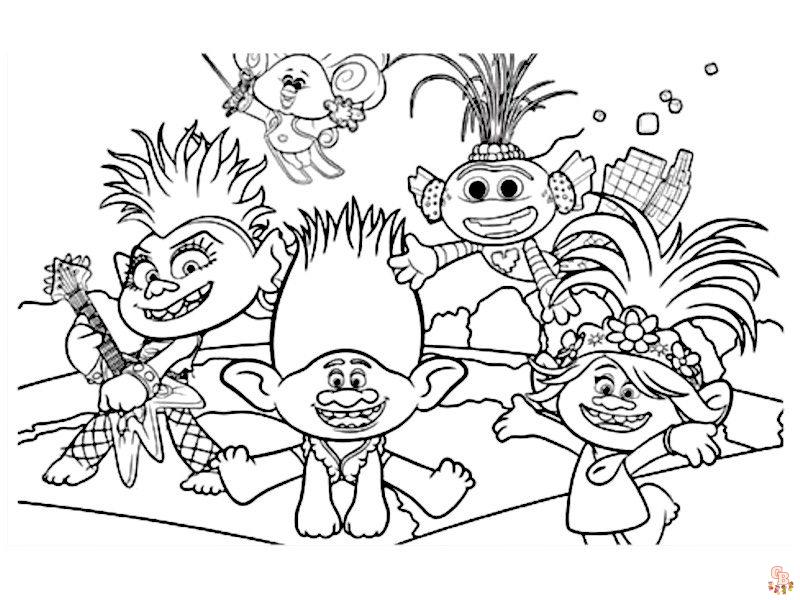 Coloriage Les Trolls