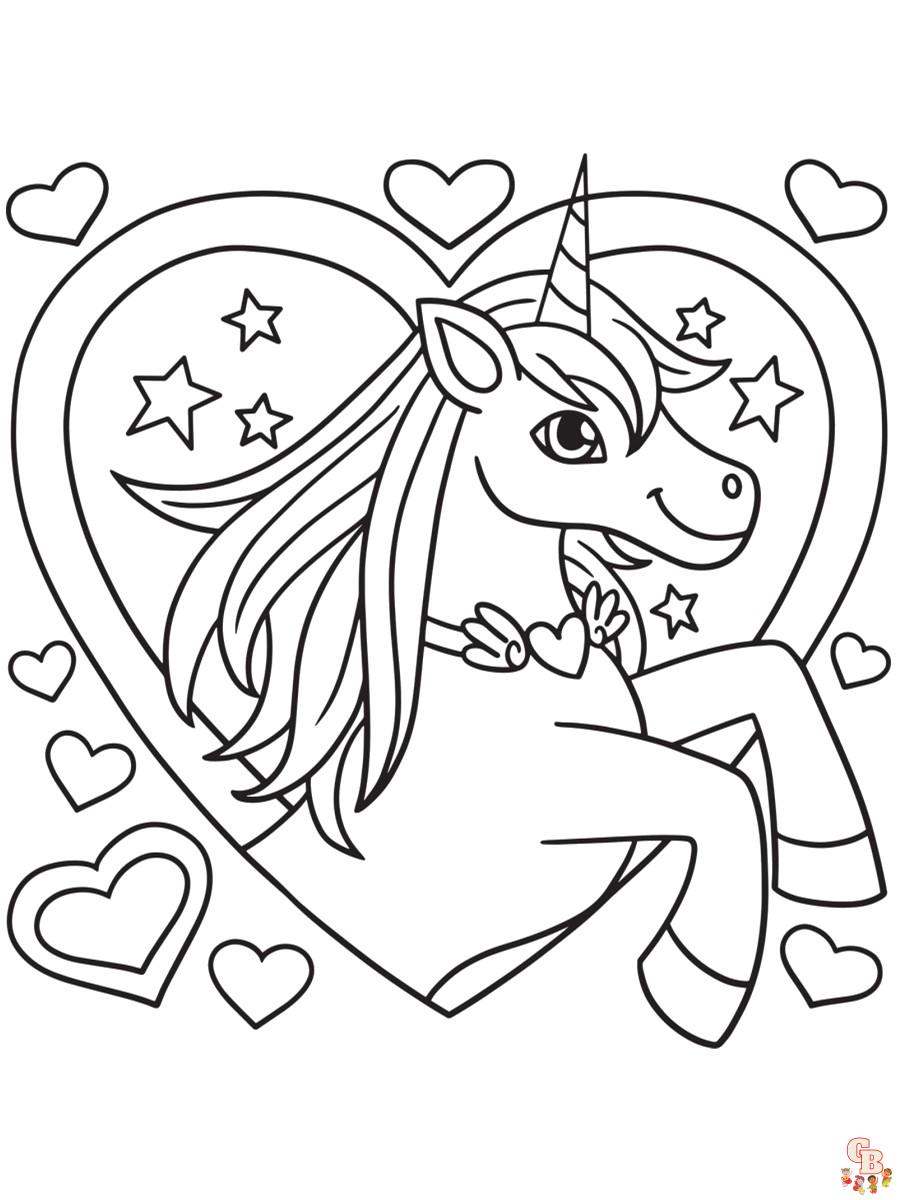 Coloriage Licorne Kawaii