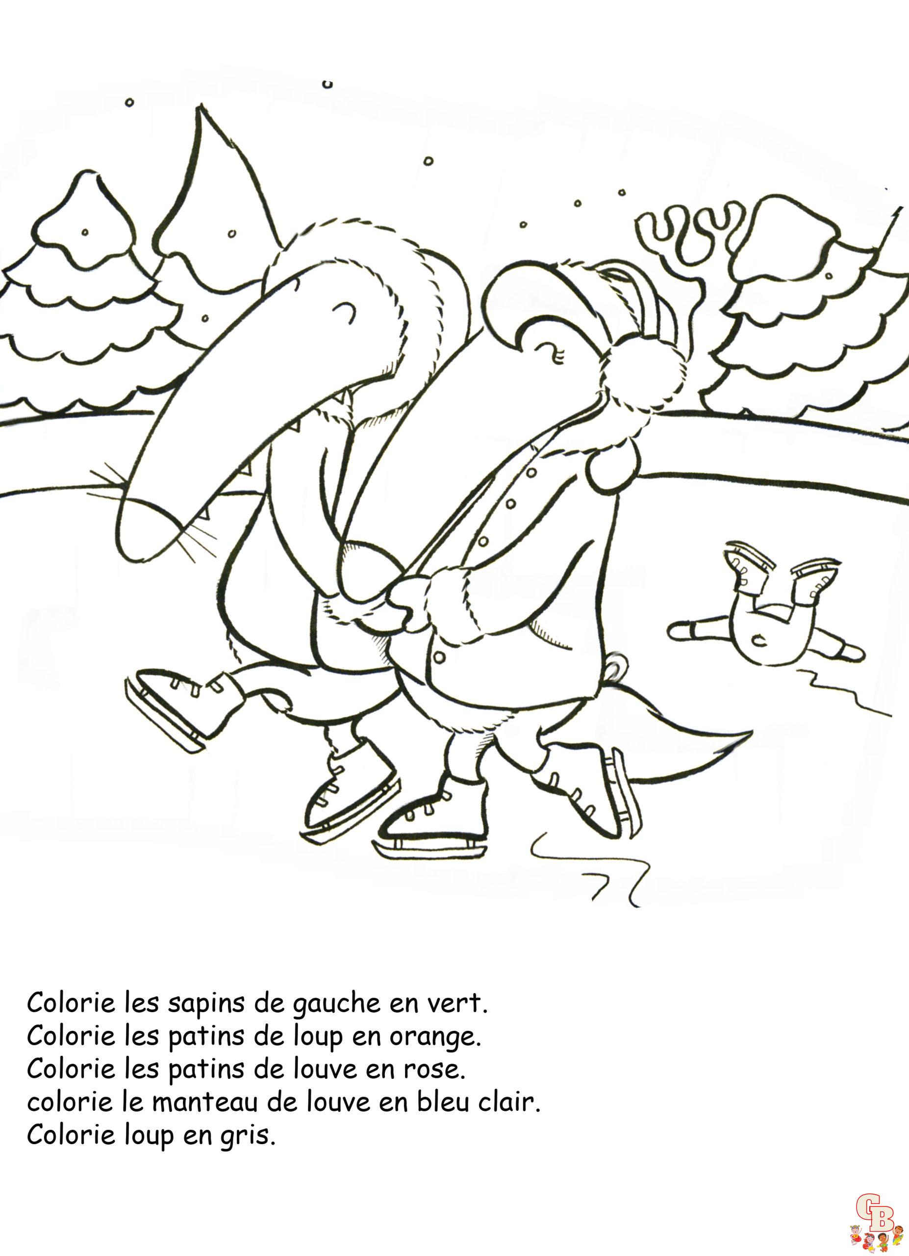 Coloriage Loup Auzou