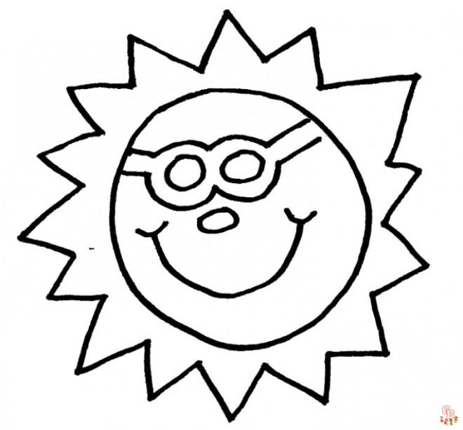 Coloriage Lunettes de soleil