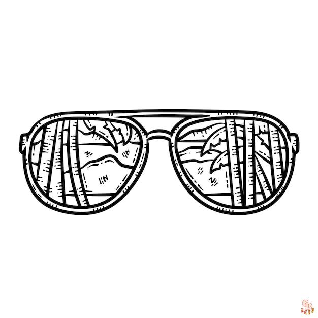 Coloriage Lunettes de soleil