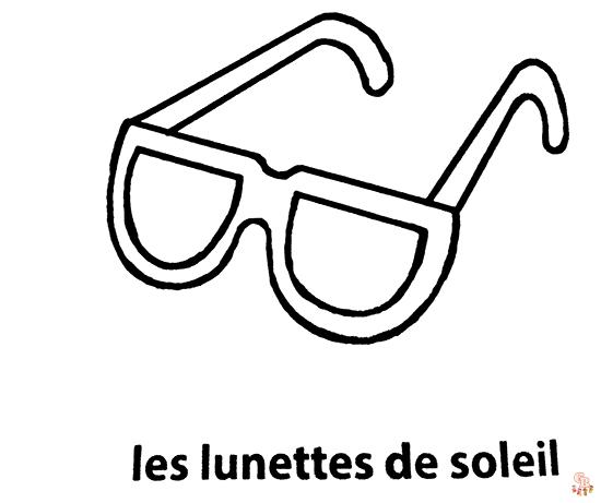 Coloriage Lunettes de soleil