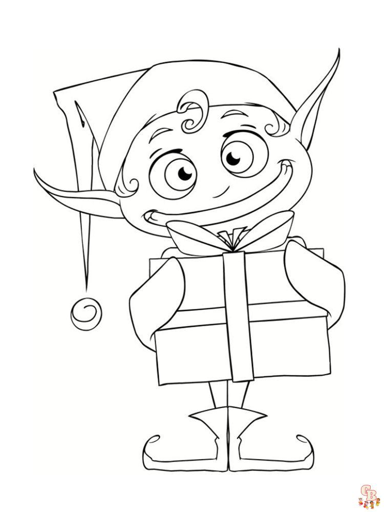 Coloriage Lutin De Noel