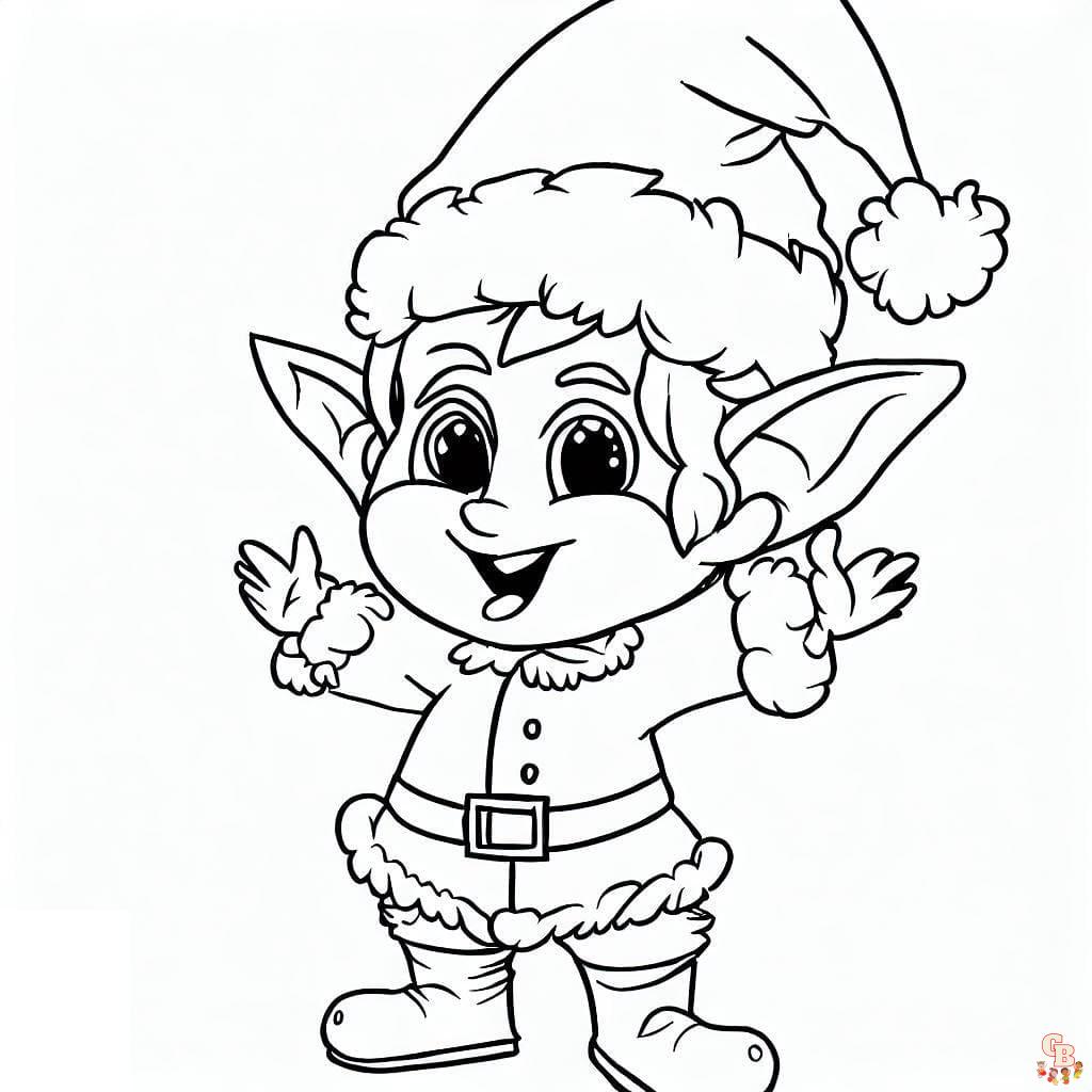 Coloriage Lutin De Noel