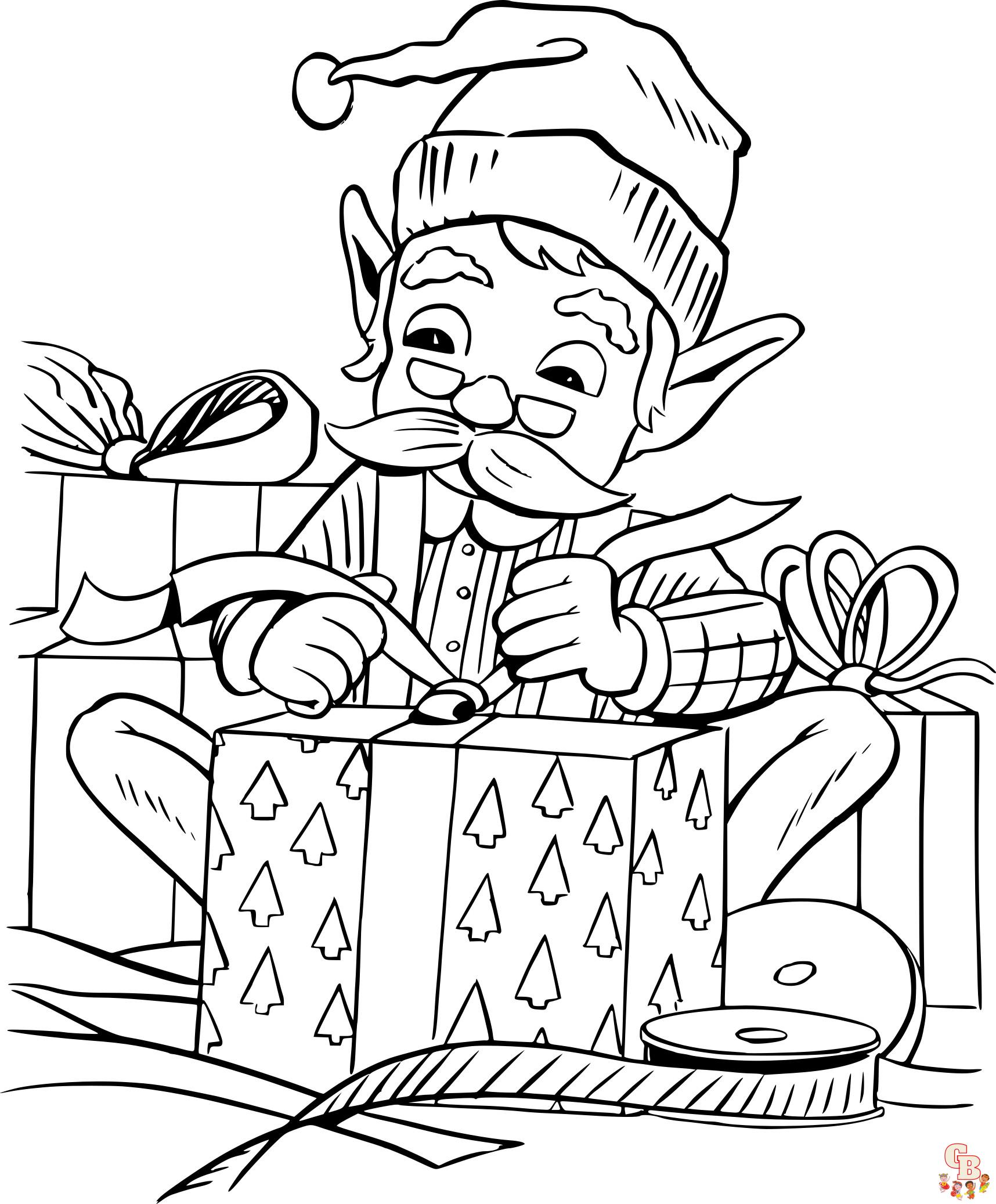 Coloriage Lutin De Noel