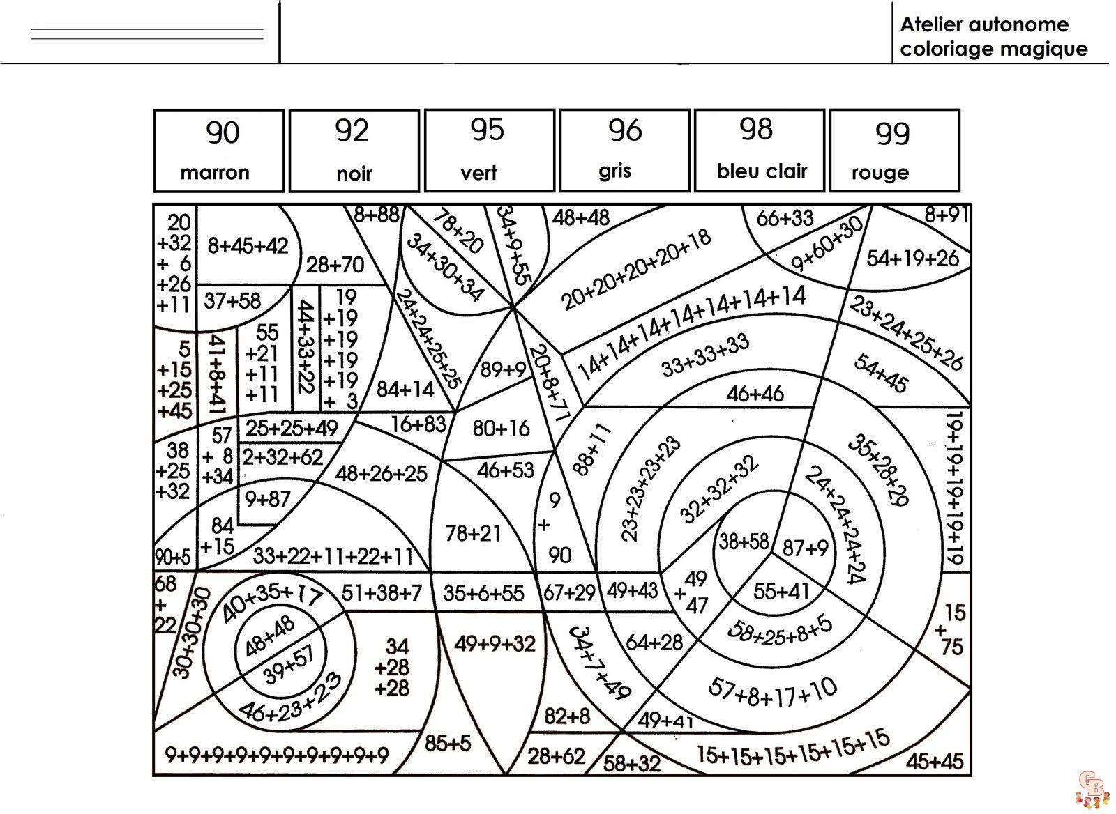 Coloriage Magique Addition
