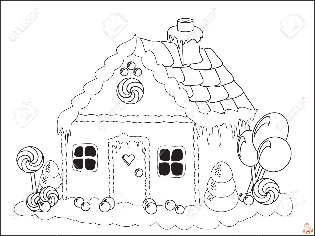 Coloriage Maison En Pain Depices