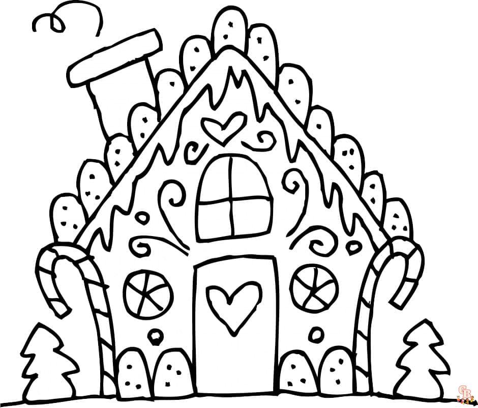 Coloriage Maison En Pain Depices