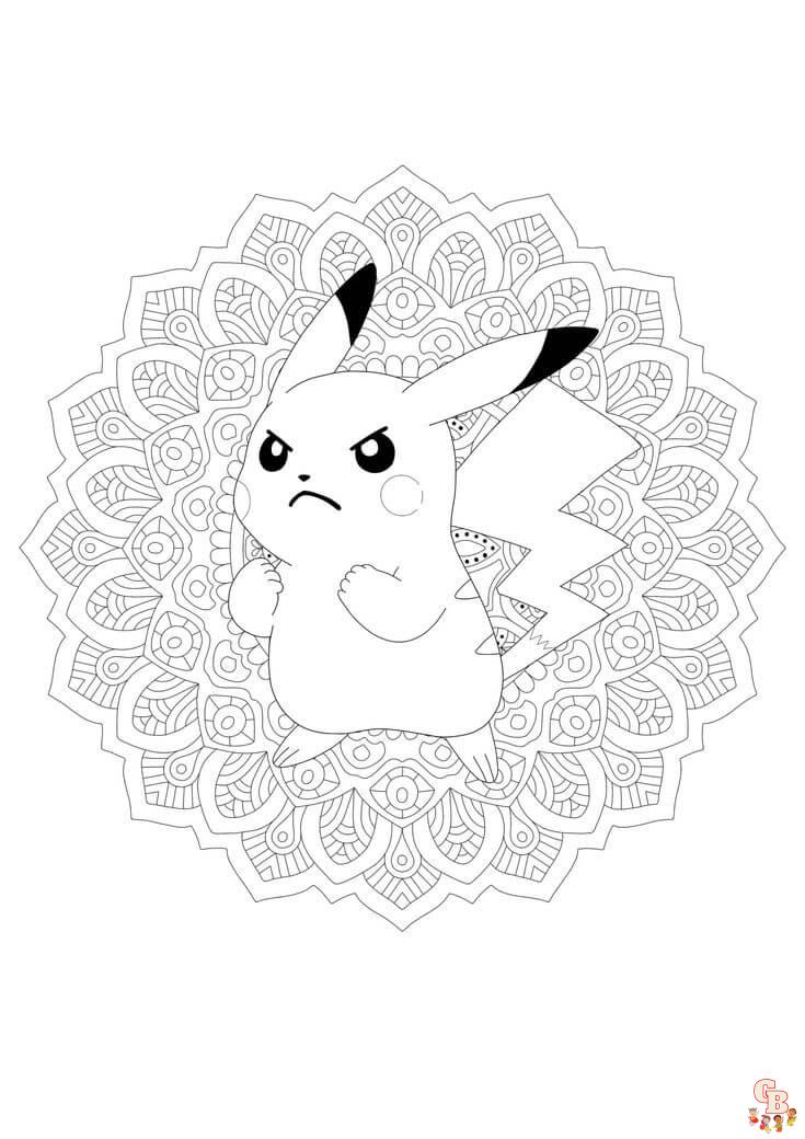 Coloriage Mandala Pokemon