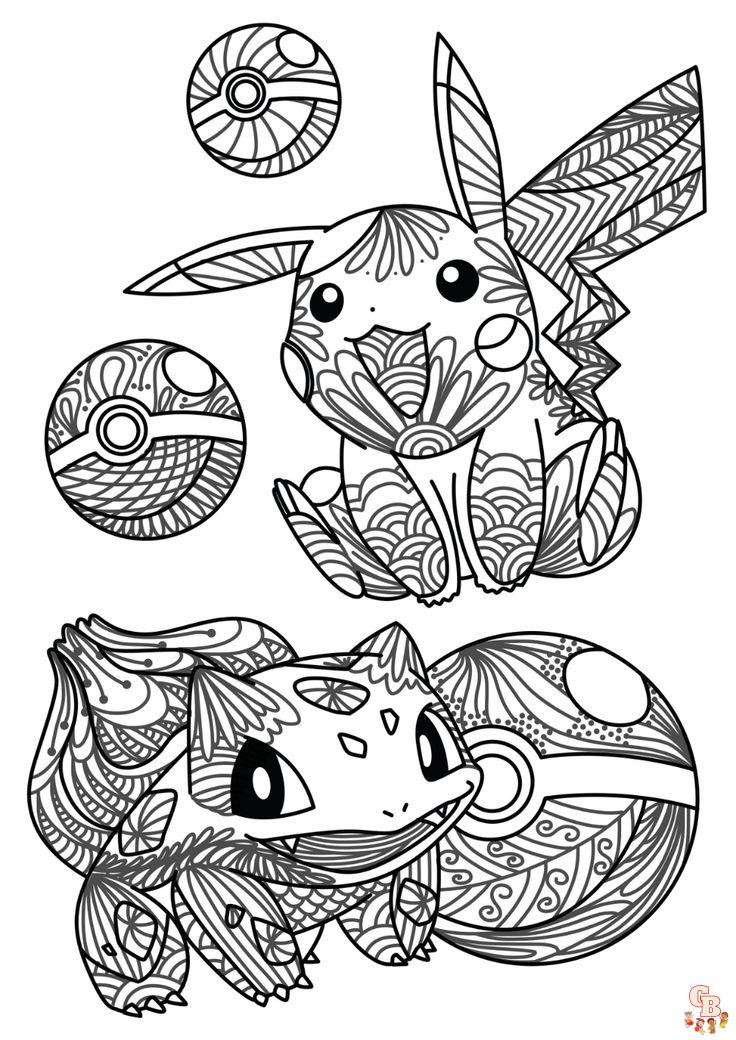 Coloriage Mandala Pokemon