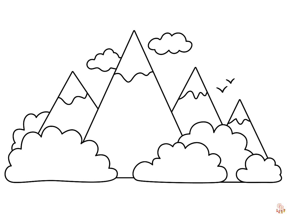 Coloriage Montagne