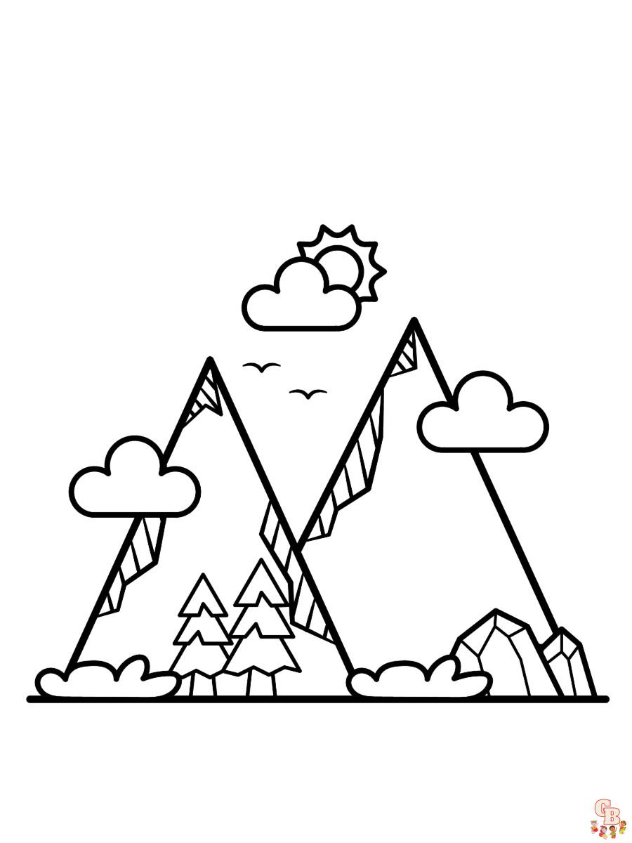 Coloriage Montagne