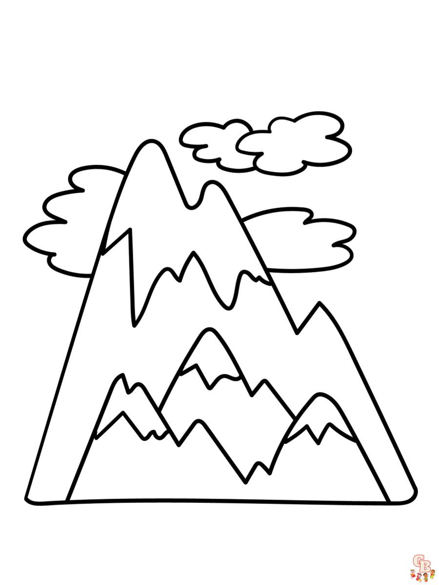 Coloriage Montagne