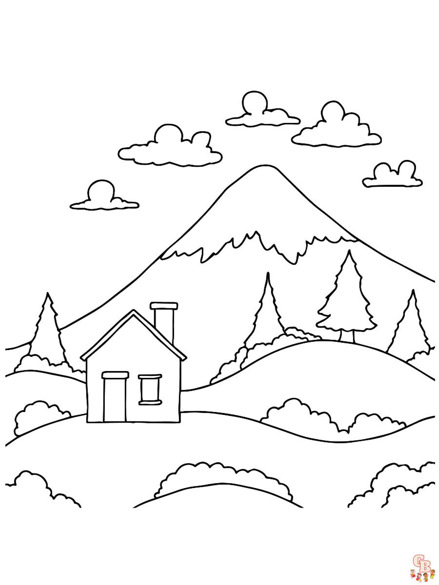 Coloriage Montagne