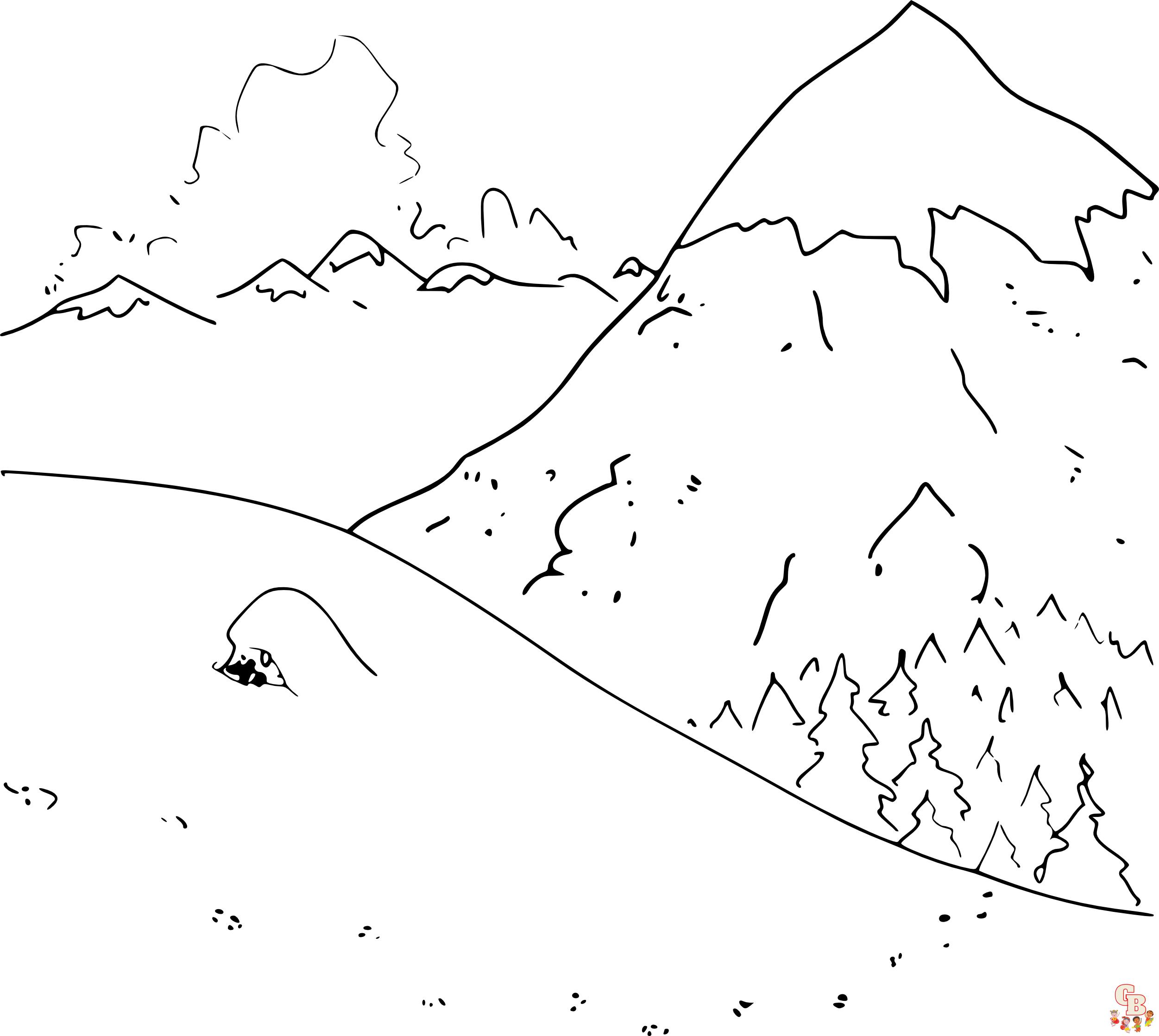 Coloriage Montagne