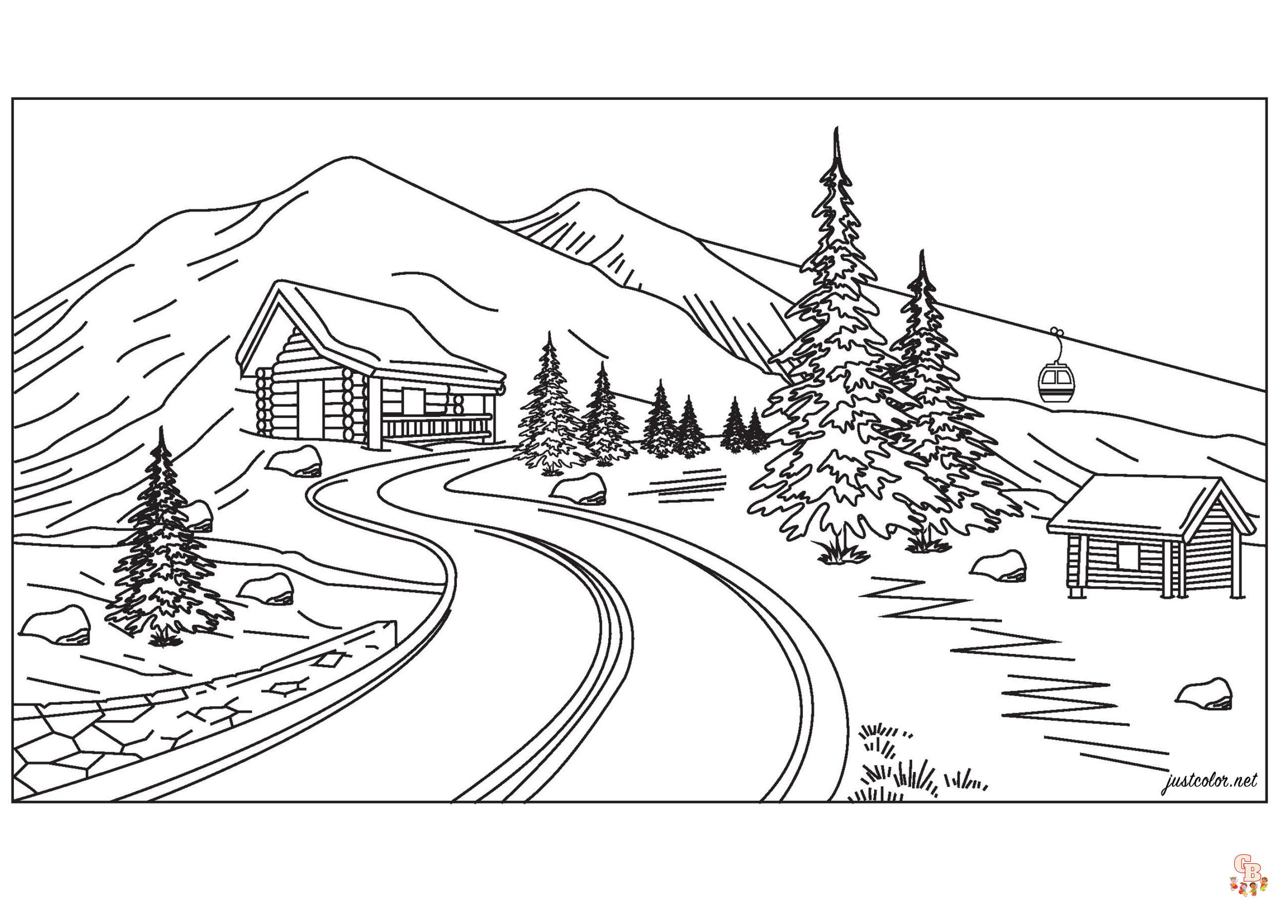 Coloriage Montagne