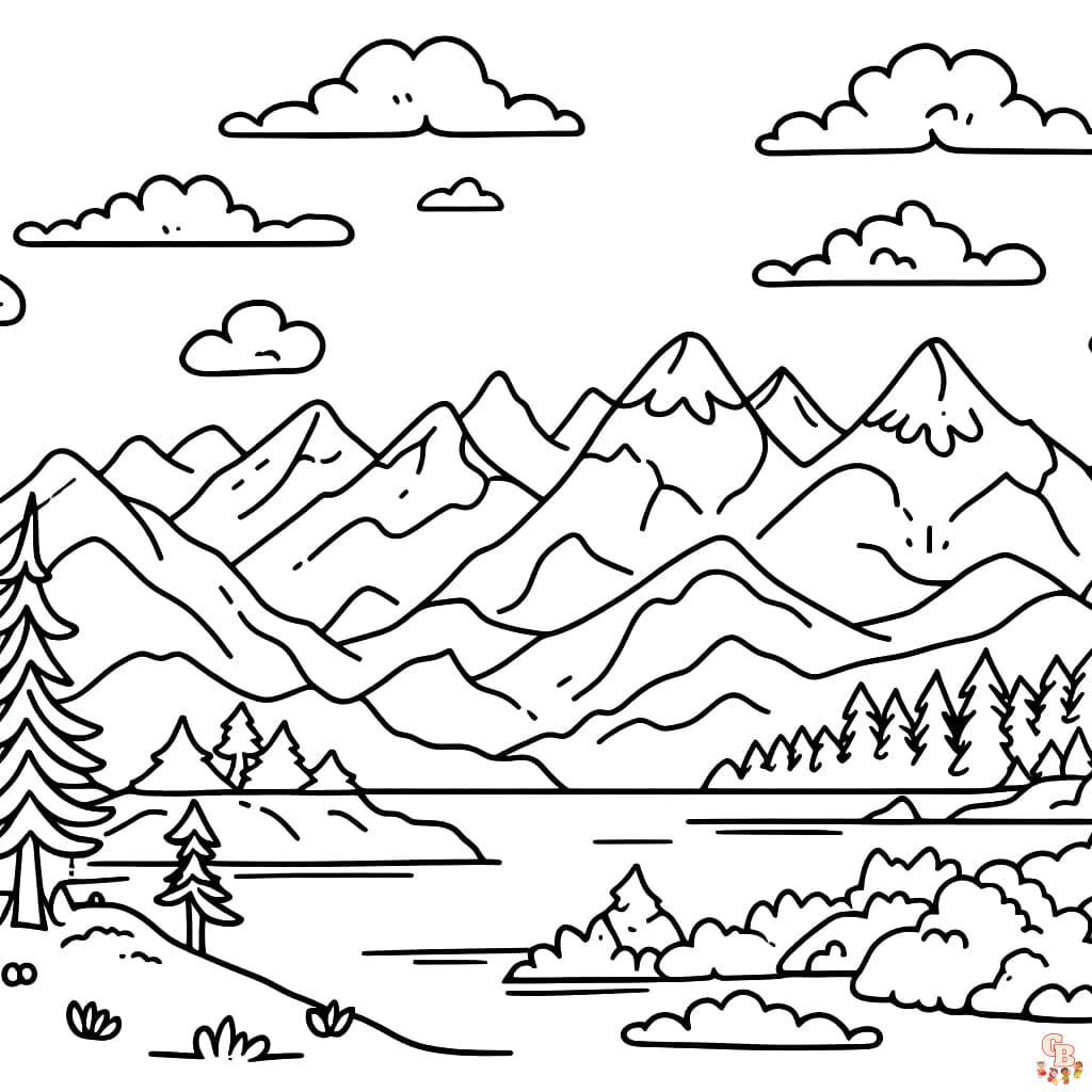 Coloriage Montagne