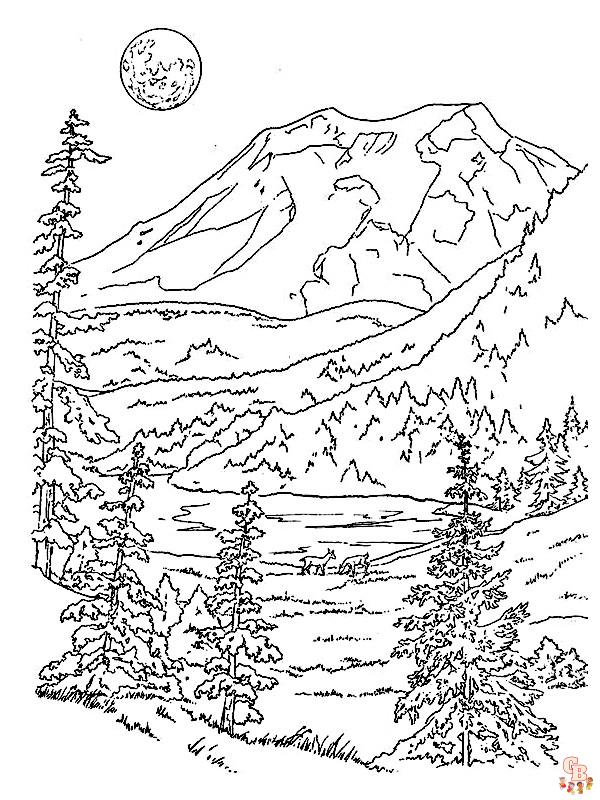 Coloriage Montagne