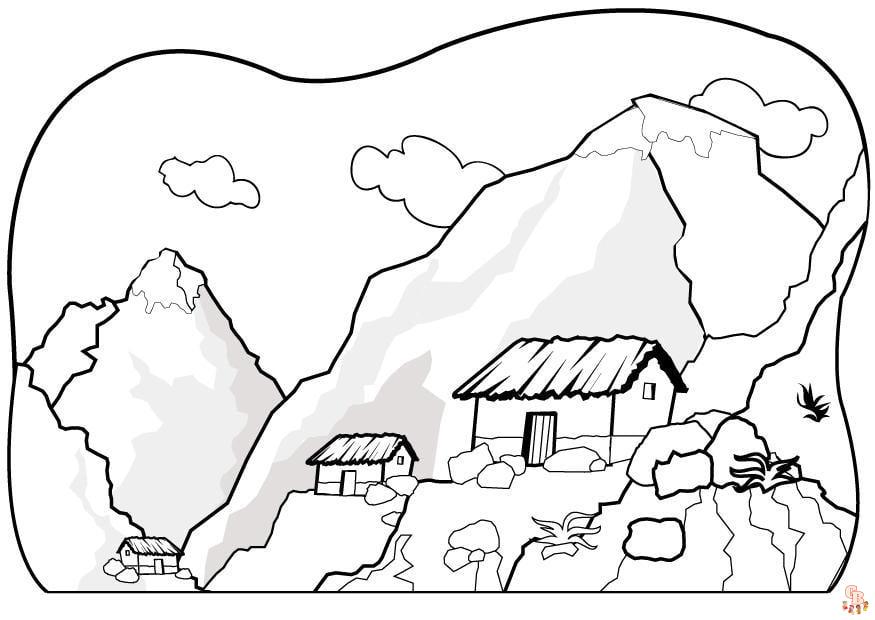 Coloriage Montagne