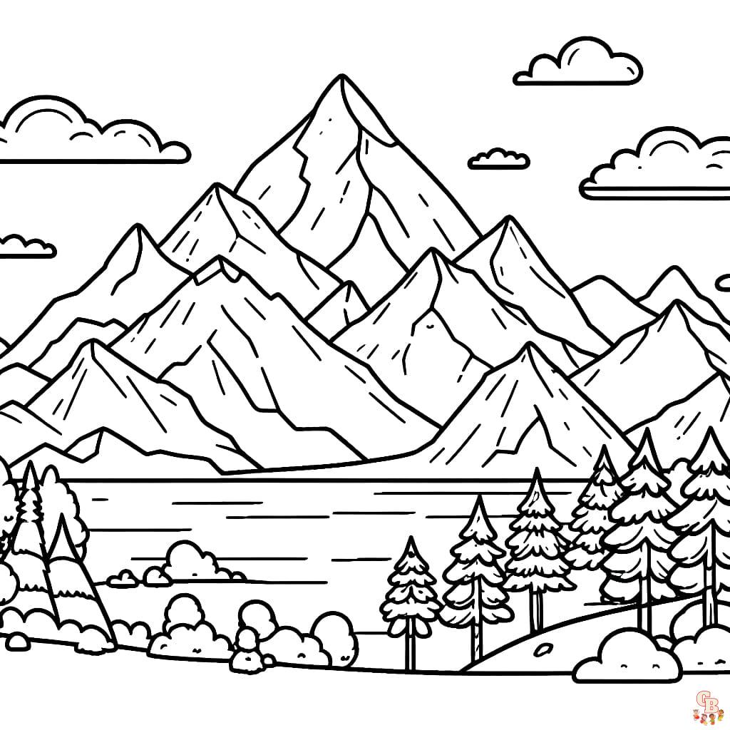 Coloriage Montagne