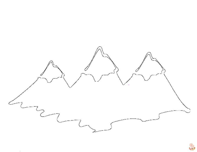 Coloriage Montagne